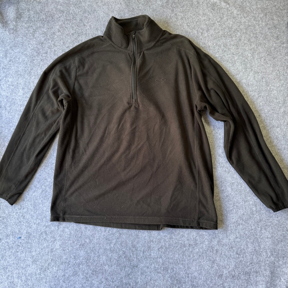 C9 by Champion Mens Quarter Zip Fleece Pullover Large Brown Soft Activewear